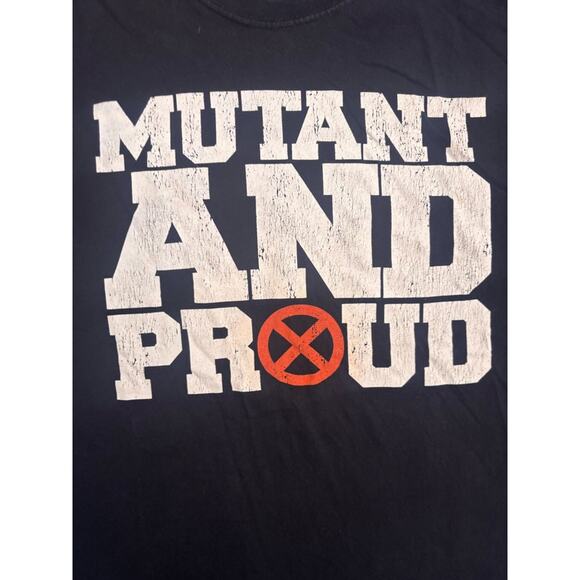 Men's Marvel X-Men T-shirt XL Black Mutant and Proud - Picture 1 of 9